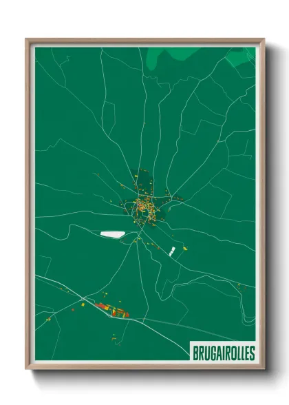 Une affiche de carte sur Brugairolles