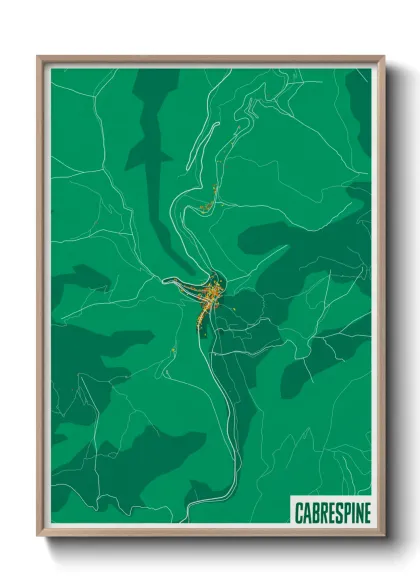 Une affiche de carte sur Cabrespine