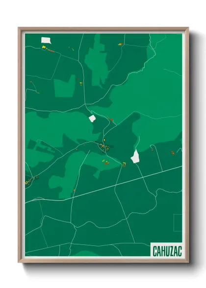 Une affiche de carte sur Cahuzac