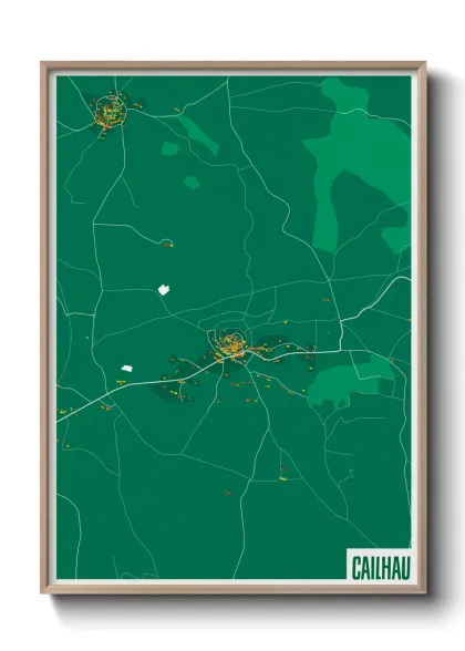 Une affiche de carte sur Cailhau