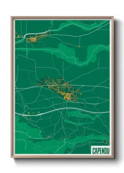 Une affiche de carte sur Capendu