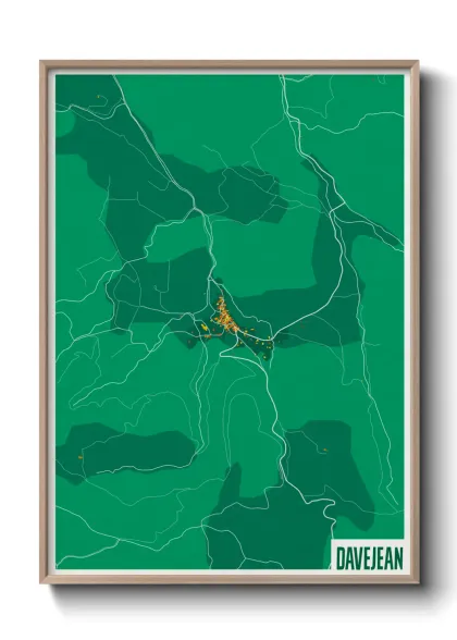 Une affiche de carte sur Davejean