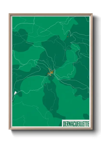 Une affiche de carte sur Dernacueillette