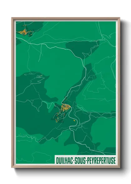 Une affiche de carte sur Duilhac-sous-Peyrepertuse