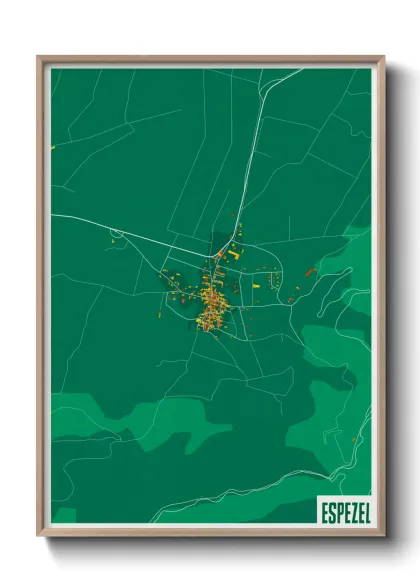 Une affiche de carte sur Espezel