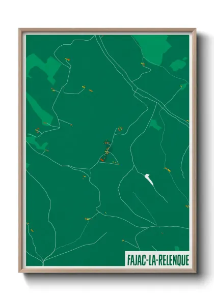 Une affiche de carte sur Fajac-la-Relenque