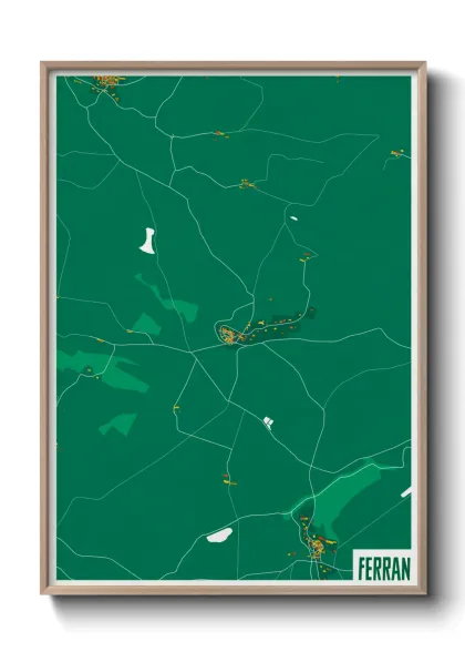Une affiche de carte sur Ferran