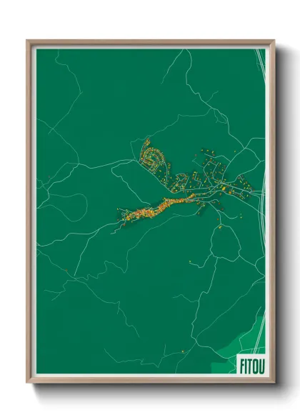 Une affiche de carte sur Fitou