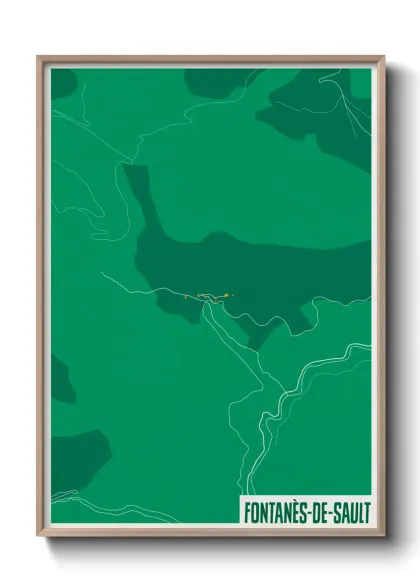 Une affiche de carte sur Fontanès-de-Sault