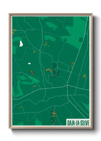 Une affiche de carte sur Gaja-la-Selve