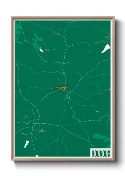 Une affiche de carte sur Hounoux