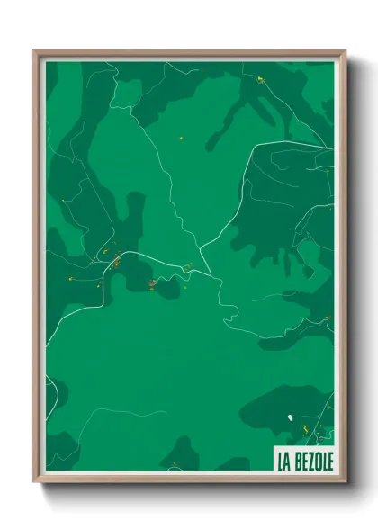 Une affiche de carte sur La Bezole