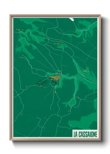 Une affiche de carte sur La Cassaigne
