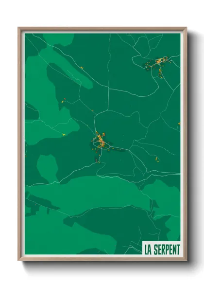 Une affiche de carte sur La Serpent
