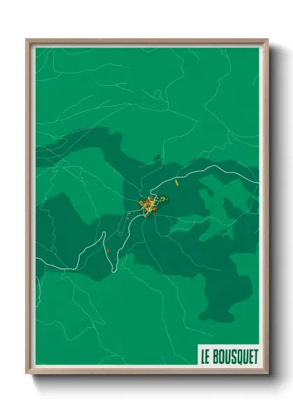 Une affiche de carte sur Le Bousquet