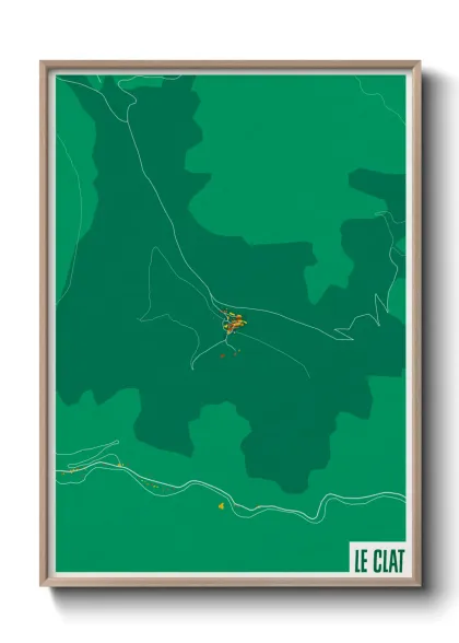 Une affiche de carte sur Le Clat