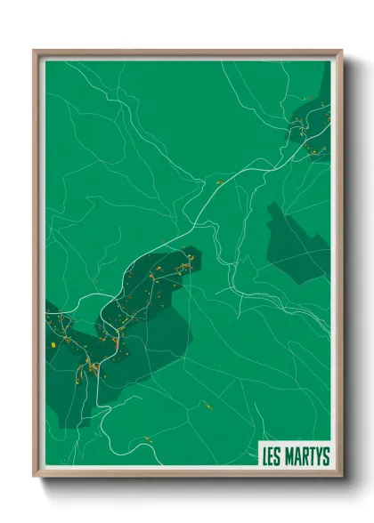Une affiche de carte sur Les Martys