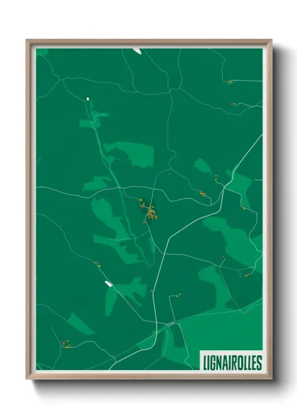Une affiche de carte sur Lignairolles