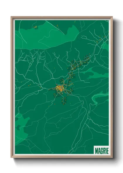Une affiche de carte sur Magrie