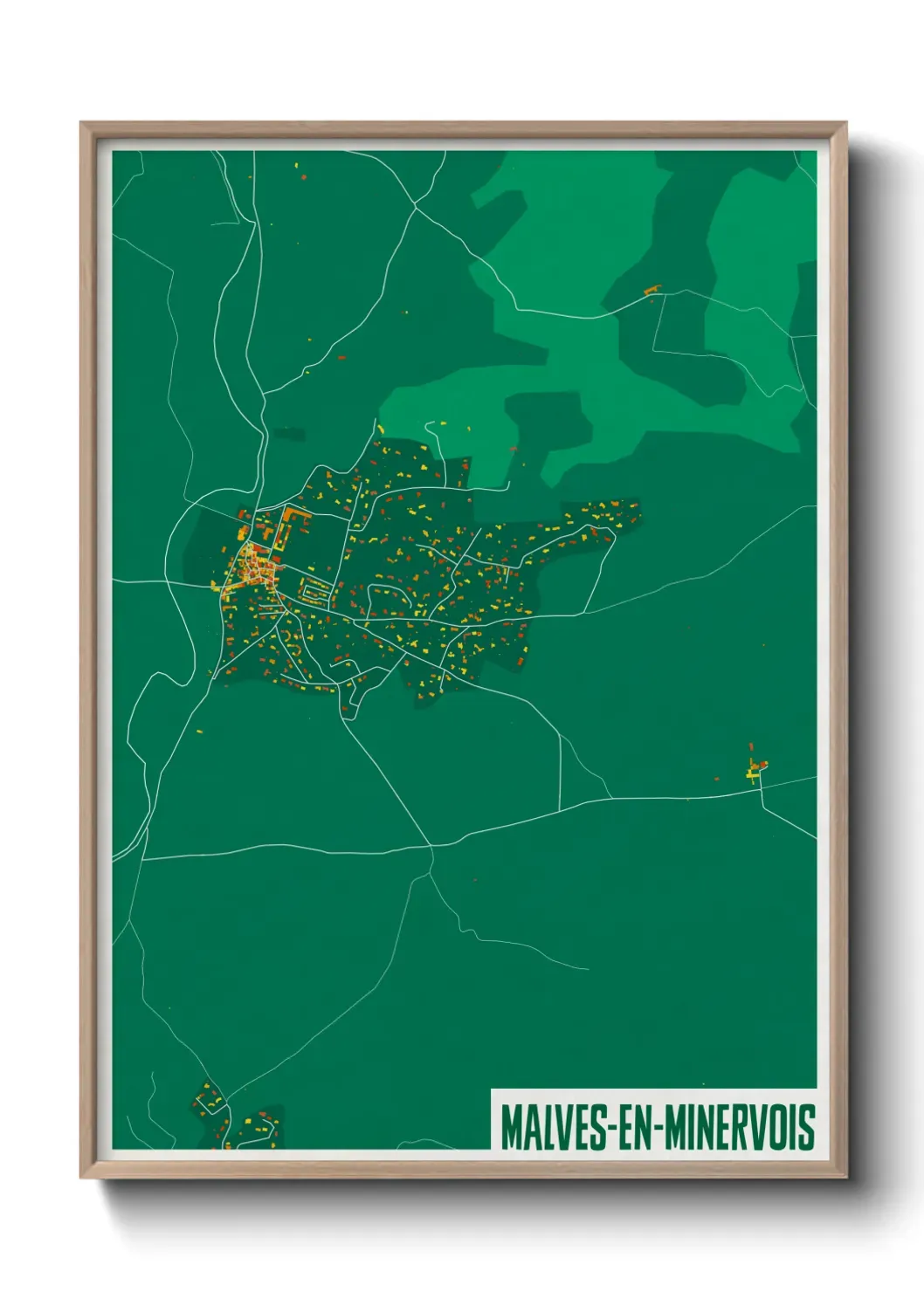 Un poster carteMalves-en-Minervois