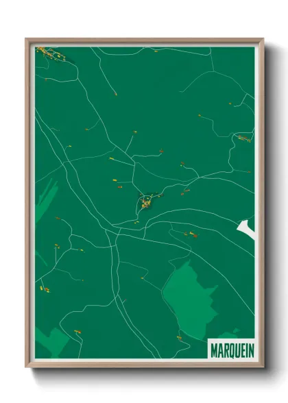 Une affiche de carte sur Marquein