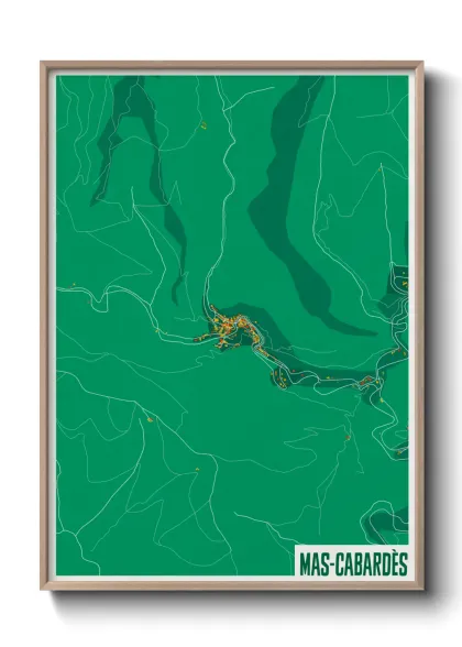 Une affiche de carte sur Mas-Cabardès