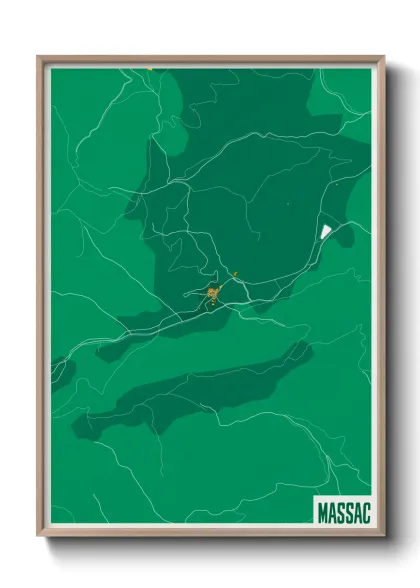 Une affiche de carte sur Massac