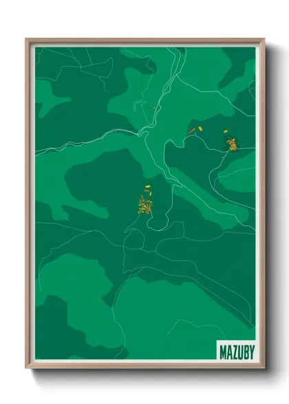 Une affiche de carte sur Mazuby