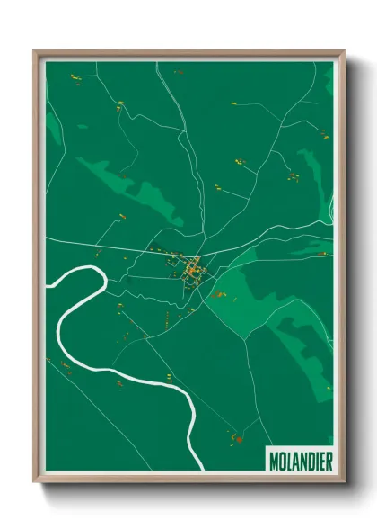 Une affiche de carte sur Molandier