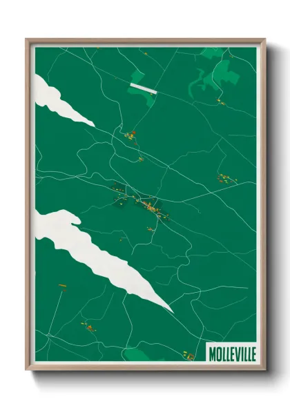 Une affiche de carte sur Molleville