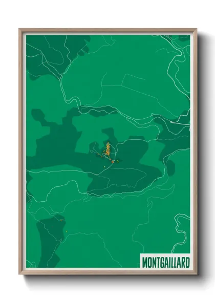 Une affiche de carte sur Montgaillard