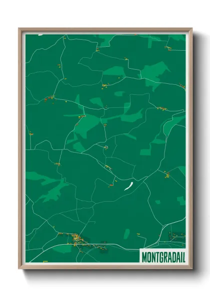 Une affiche de carte sur Montgradail