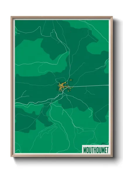 Une affiche de carte sur Mouthoumet