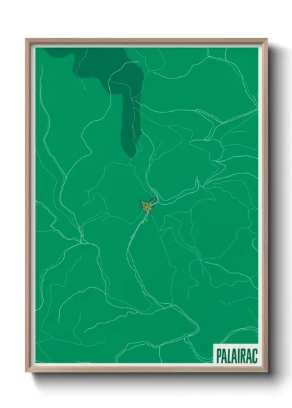 Une affiche de carte sur Palairac