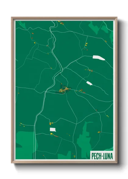 Une affiche de carte sur Pech-Luna