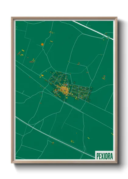 Une affiche de carte sur Pexiora