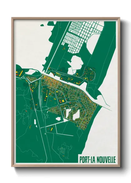Une affiche de carte sur Port-La Nouvelle