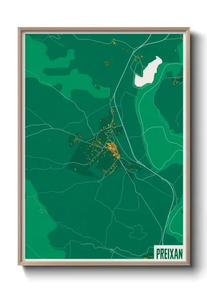 Une affiche de carte sur Preixan