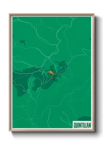 Une affiche de carte sur Quintillan