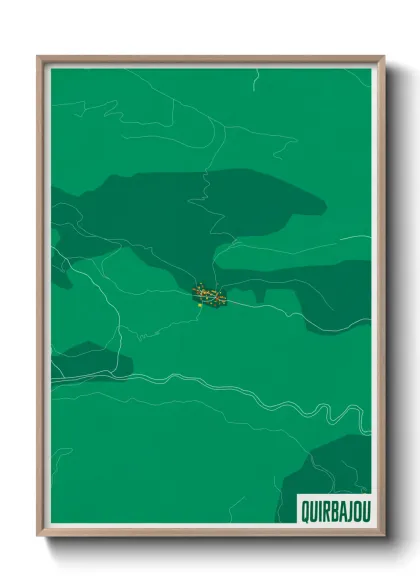 Une affiche de carte sur Quirbajou