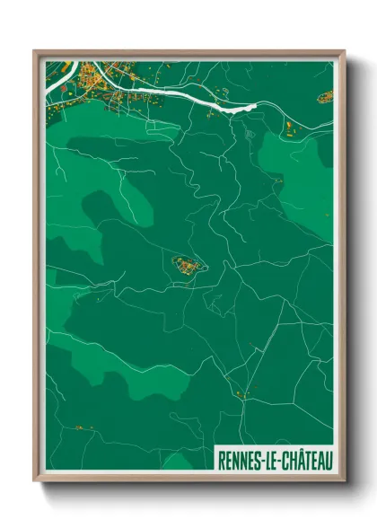 Une affiche de carte sur Rennes-le-Château