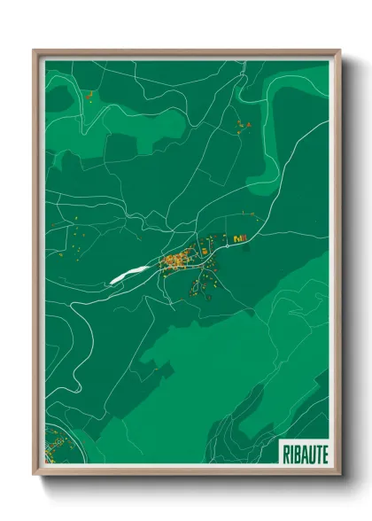 Une affiche de carte sur Ribaute