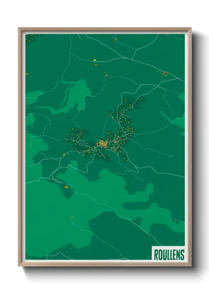 Une affiche de carte sur Roullens