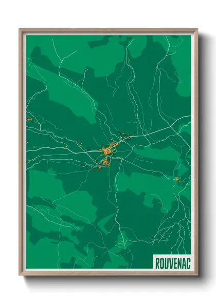 Une affiche de carte sur Rouvenac