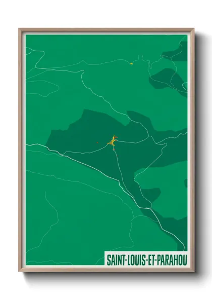 Une affiche de carte sur Saint-Louis-et-Parahou