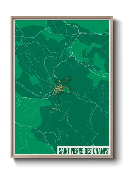 Une affiche de carte sur Saint-Pierre-des-Champs