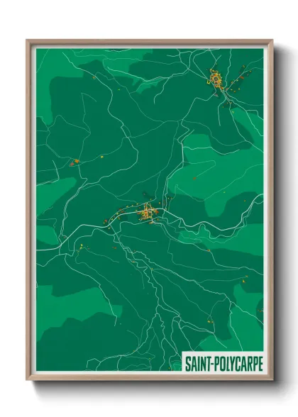 Une affiche de carte sur Saint-Polycarpe