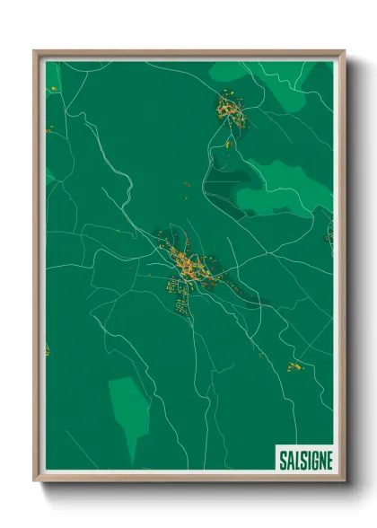 Une affiche de carte sur Salsigne