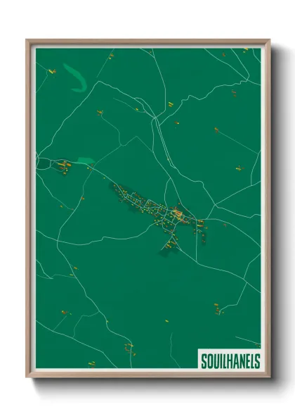 Une affiche de carte sur Souilhanels