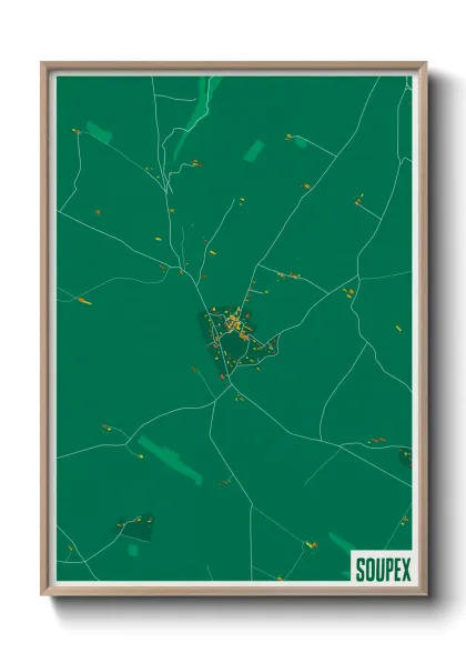 Une affiche de carte sur Soupex